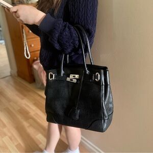 A.D.M.J Black Pebbled Leather Tote - Classic Everyday Carry Japanese Brand